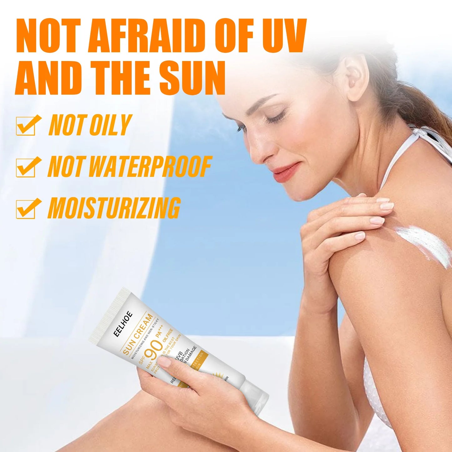 EELHOE Sunscreen Spf 90 Whitening Sun Cream for Face Body Oil-control Bleaching Face Moisturizer Sunblock Skin Protective Cream